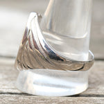 Vintage White Bronze Eagle Ring 12.75