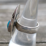 Vintage Sterling Turquoise Bear Paw Ring 8