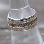 Vintage Sterling Silver Braided Band 7.5