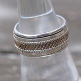 Vintage Sterling Silver Braided Band 7.5
