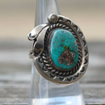 Vintage Sterling Turquoise Ring 7.25