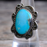 Vintage Sterling Turquoise Ring 8