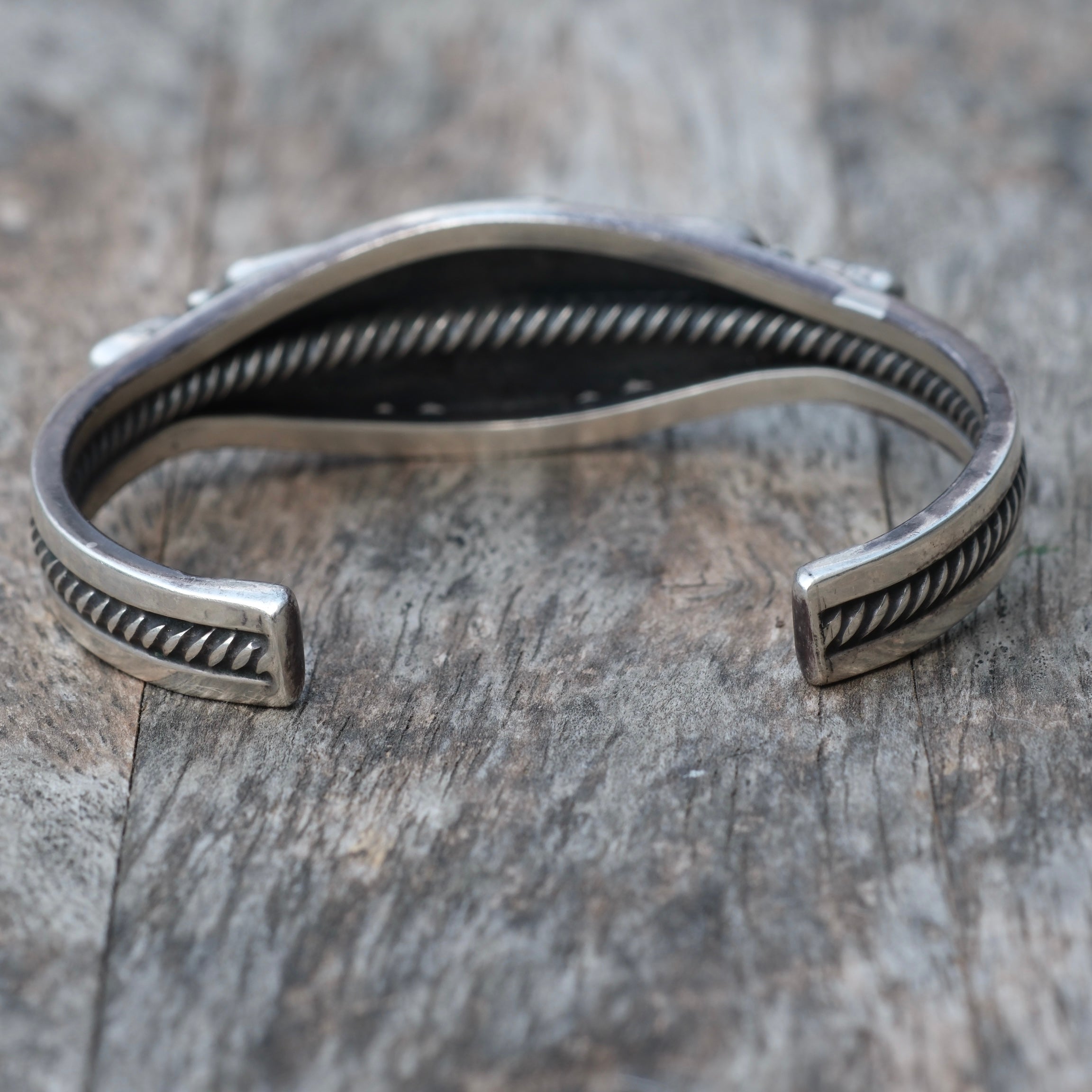 Vintage Sterling 5-Stone Turquoise Bracelet