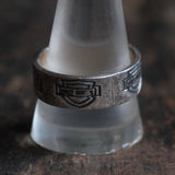 Vintage Sterling Silver Harley Davidson Band 11.25