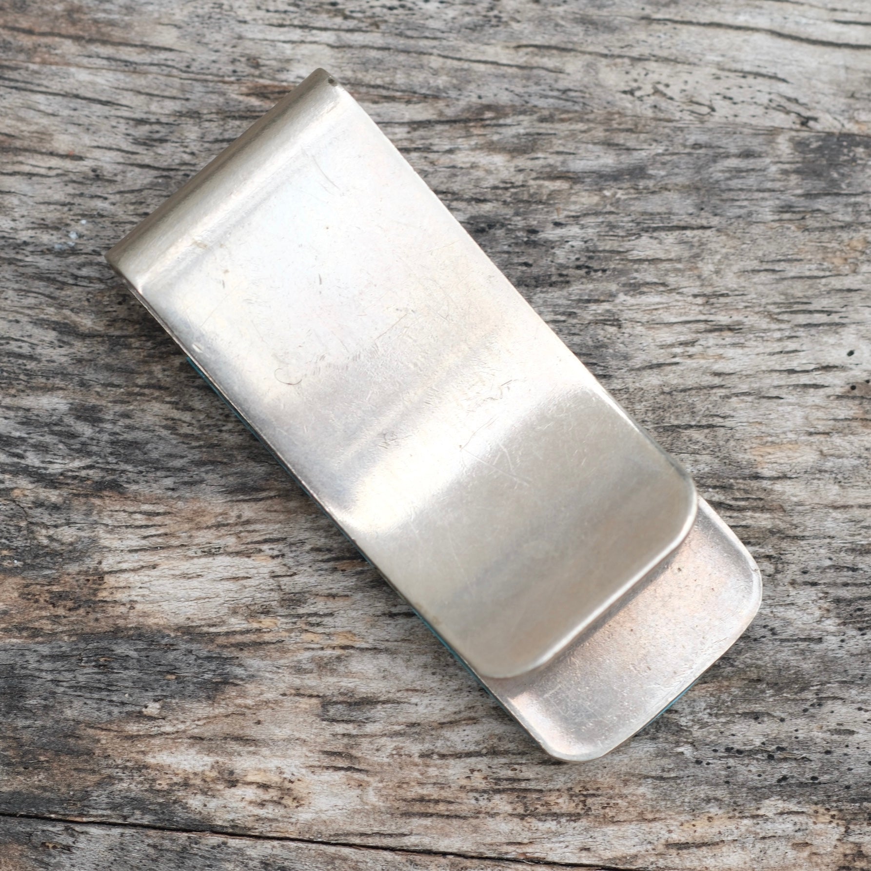 Vintage Turquoise Inlay Money Clip
