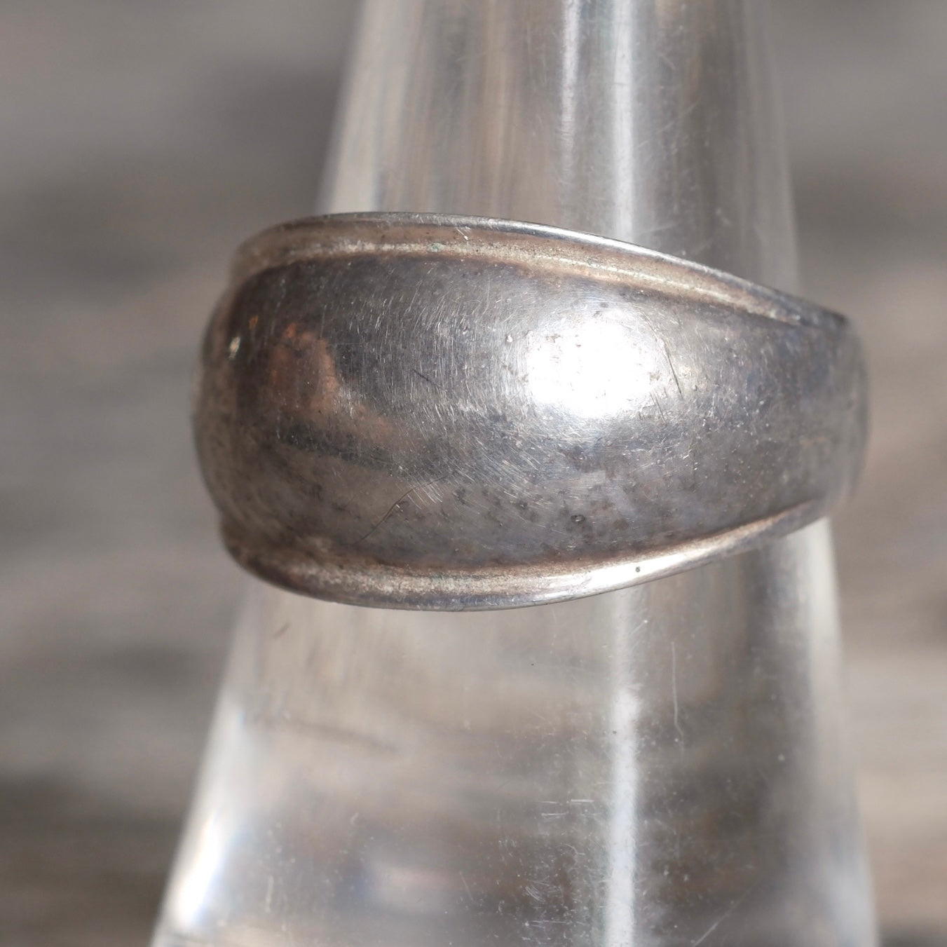 Vintage Sterling Silver Modernist Band Ring 8