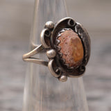 Vintage Sterling Natural Agate Ring 4.5