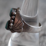 Vintage Sterling 2-Stone Turquoise Ring 9.25