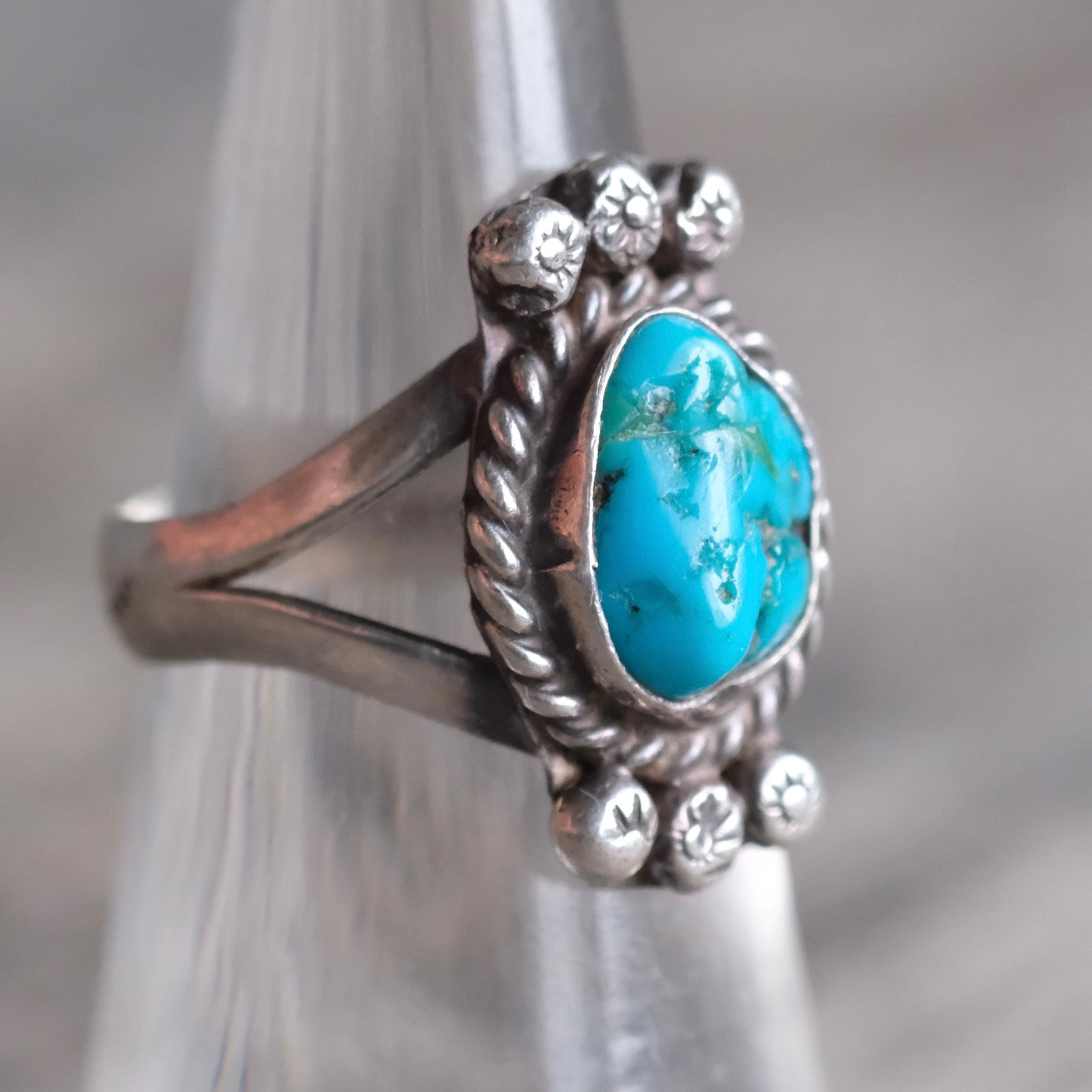 Vintage Sterling Turquoise Ring 6