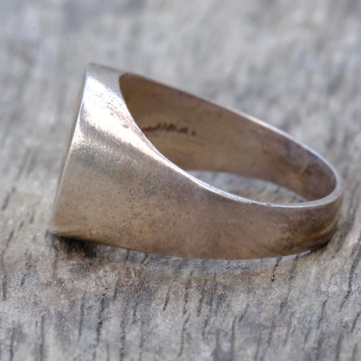 Vintage Sterling Tigers Eye Signet Ring 10.25