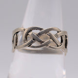Vintage Sterling Silver Celtic Band Ring 6.25