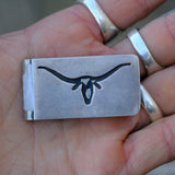 Vintage Sterling Longhorn Money Clip