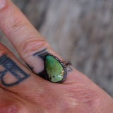 Vintage Sterling Turquoise Ring 6.75