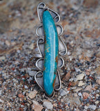 Huge Vintage Sterling Turquoise Ring 9