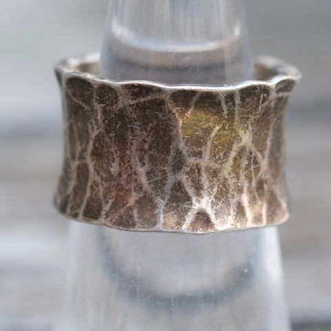 Vintage Sterling Silver Hand Hammered Ring 5.75
