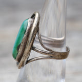 Vintage Sterling Turquoise Roper Ring 6