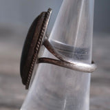 Vintage Sterling Green Stone Roper Ring 7.5