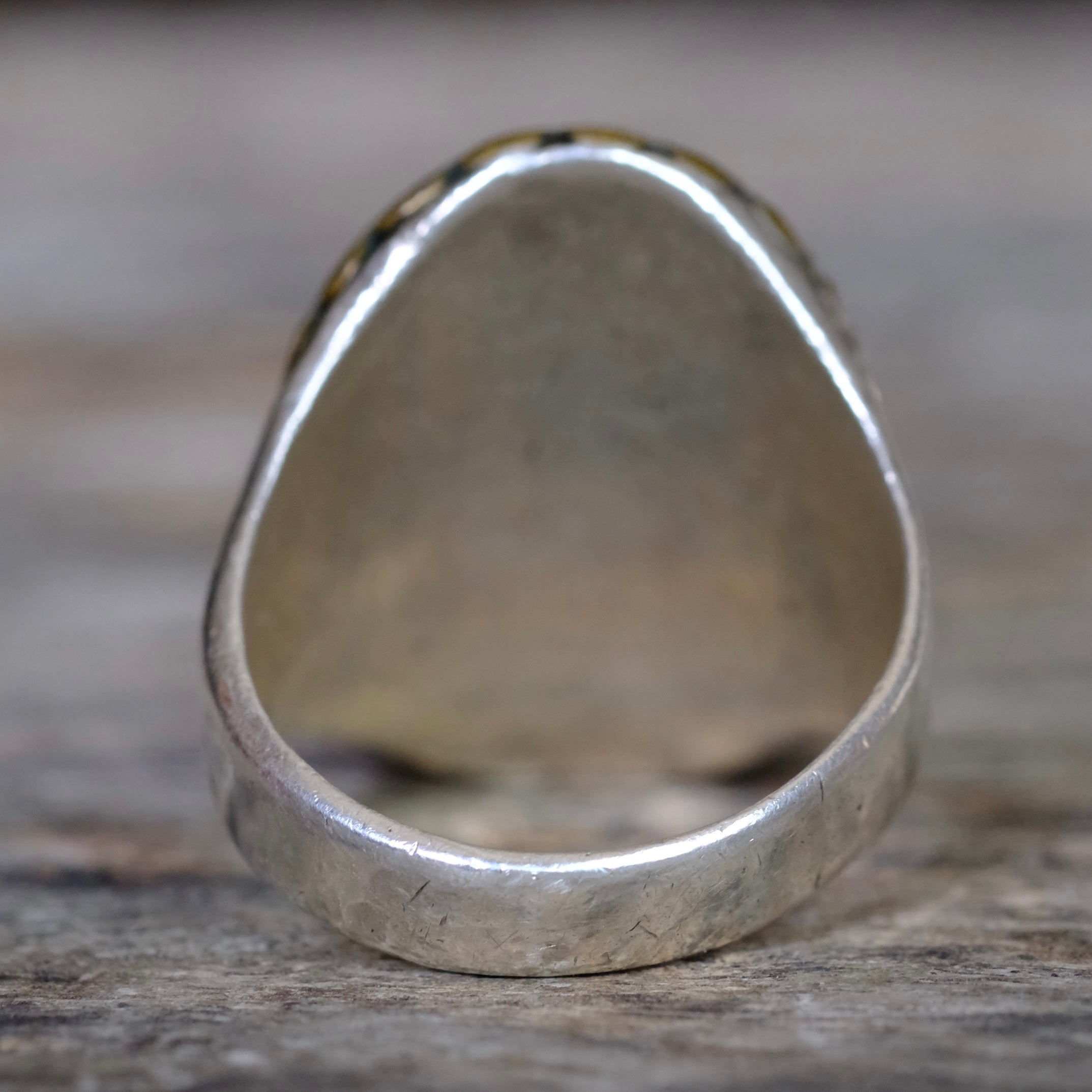 Vintage Sterling and Copper Eagle Ring 11