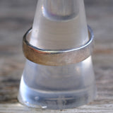 Vintage Sterling Onyx and Purple Stone Inlay Band 9.75