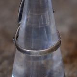 Vintage Sterling Malachite Feather Ring 7.5