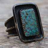 Vintage Sterling Turquoise Ring 10.5