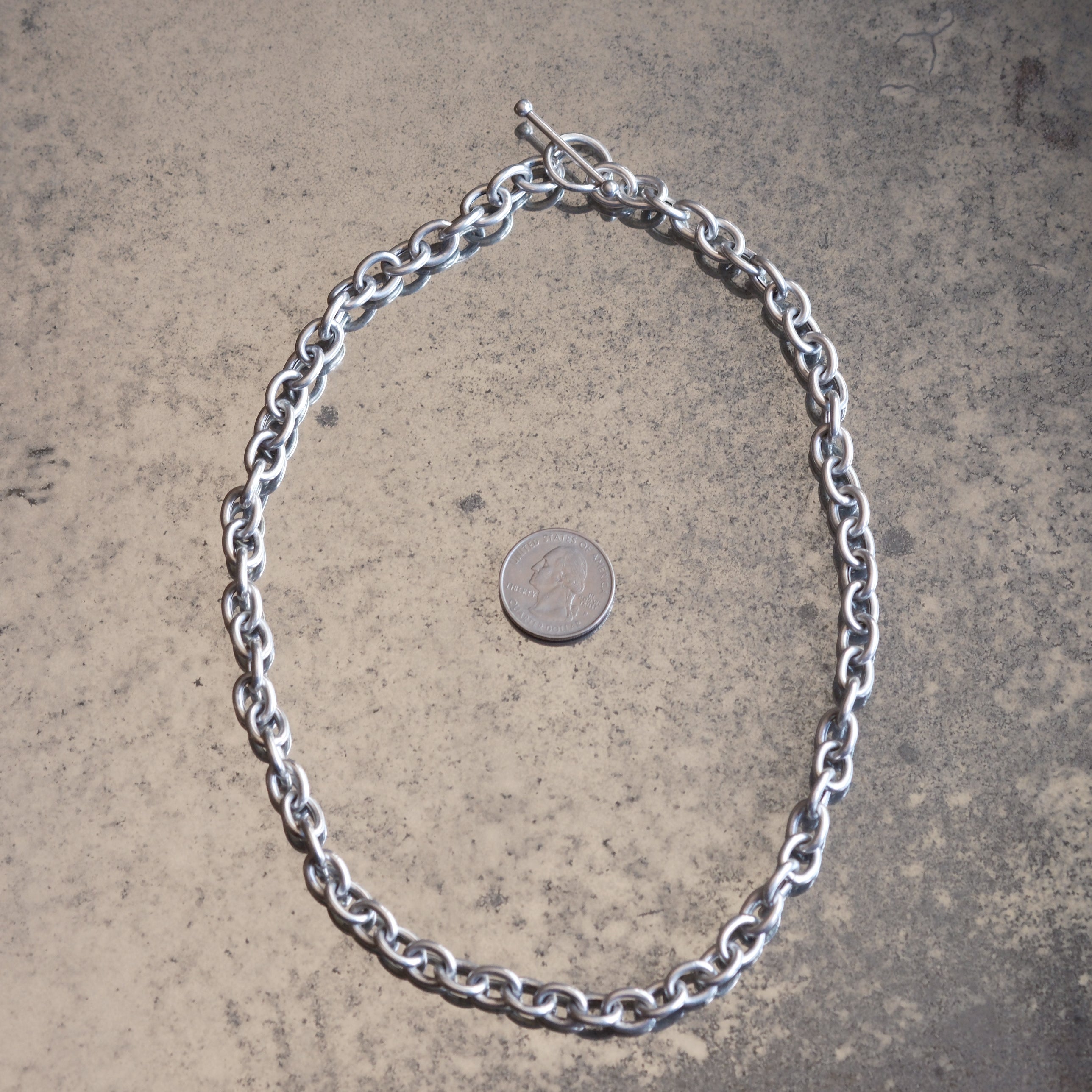 Vintage Sterling Silver Chain Necklace 20"