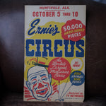 Vintage 1965 Ernie’s Circus Poster