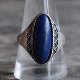 Vintage Sterling Lapis Ring 10.75