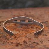 Vintage Sterling Turquoise Stamped Cuff Bracelet