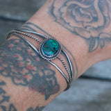 Vintage Sterling Abalone Cuff