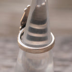 Vintage Sterling Petrified Wood Ring 4.75