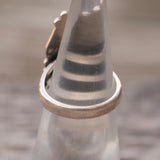 Vintage Sterling Petrified Wood Ring 4.75