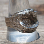 Vintage Sterling Silver Saddle Ring 13