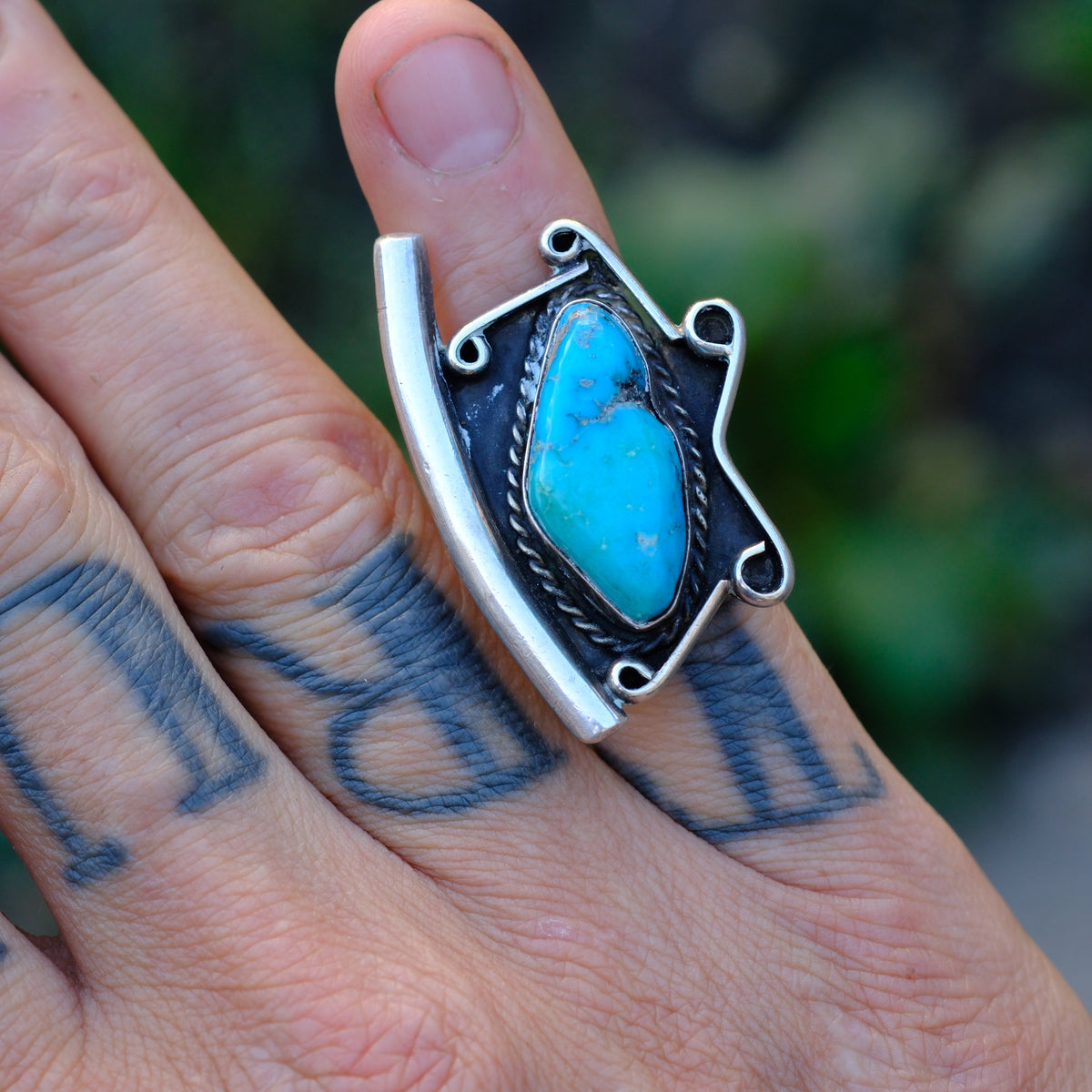 Vintage Sterling Turquoise Ring 5