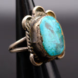 Vintage Sterling Turquoise Ring 5.25