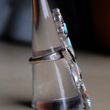 RARE Vintage Sterling Multistone Inlay Rainbowman 6.75 Gary and Paulinis Vacit