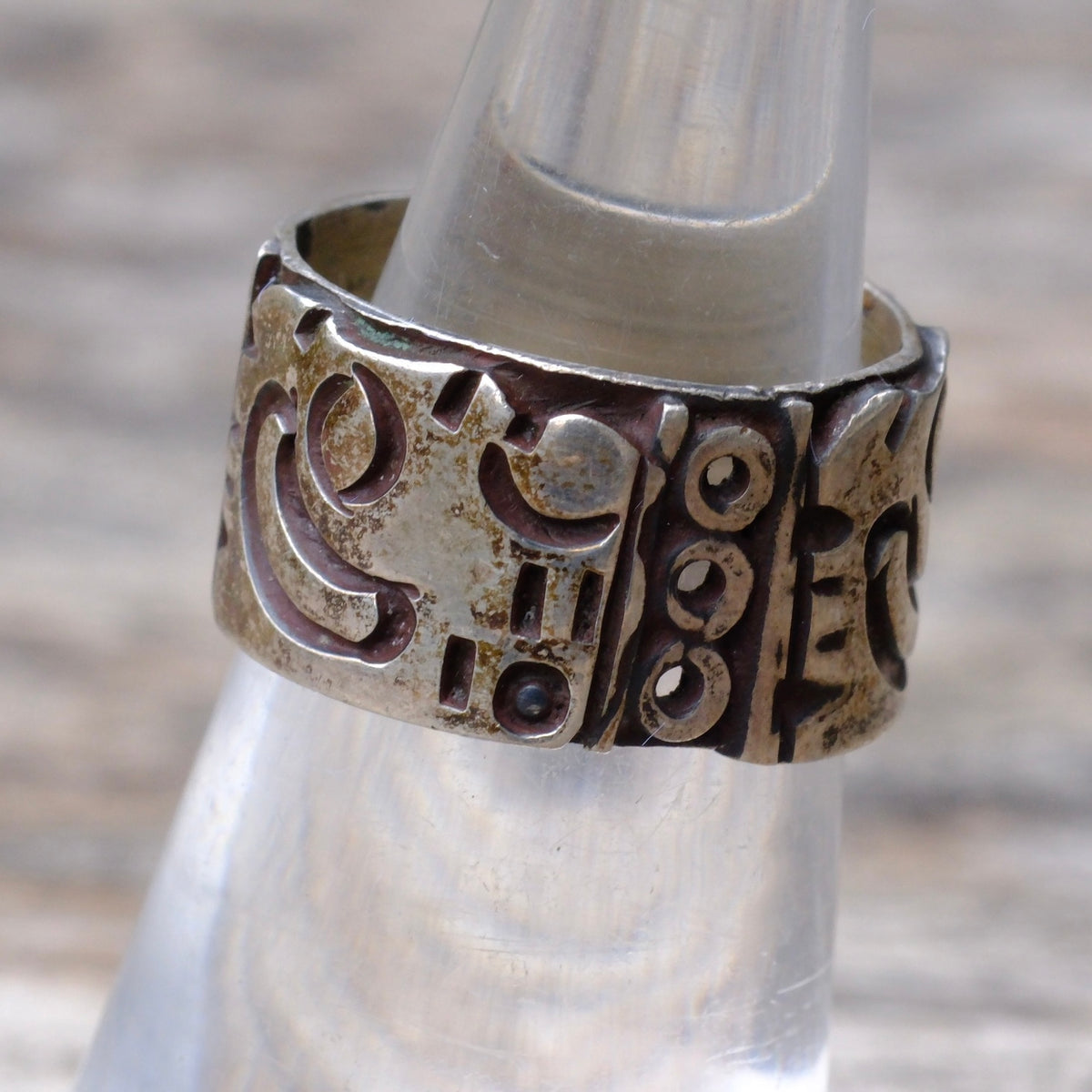 Vintage Sterling Silver Stamped Band Ring 5