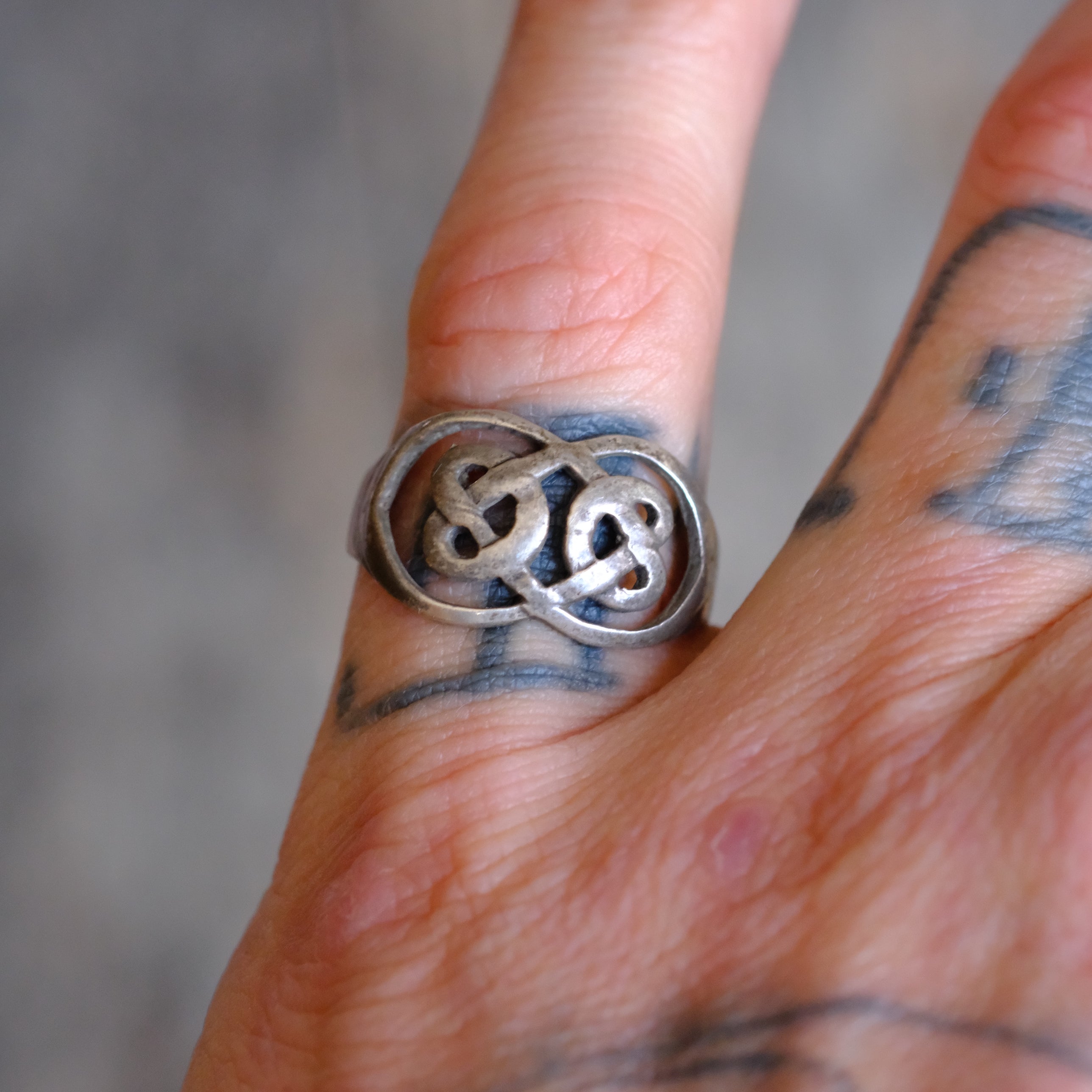 Vintage Sterling Celtic Knot Ring 6