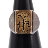 Vintage Sterling Tree Of Life Ring 6