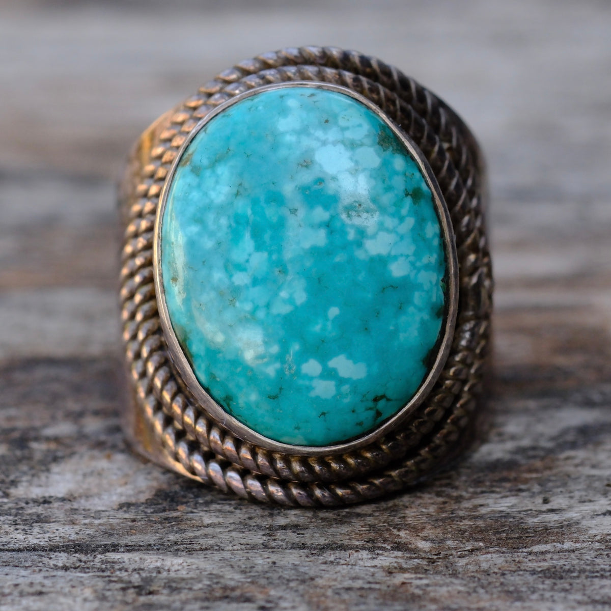 Vintage Sterling Turquoise Ring 8