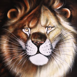 Framed Lion Velvet Painting