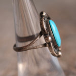 Vintage Sterling Turquoise Ring 7.25