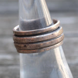 Vintage Sterling Ribbed Band 7