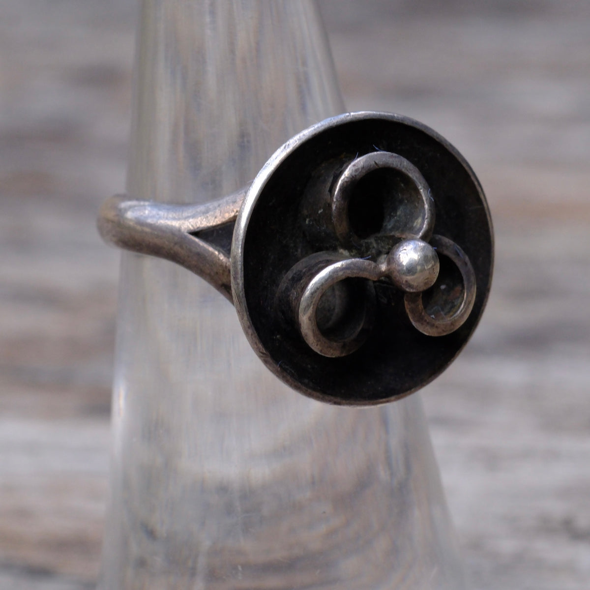 Vintage Sterling Floral Ring 5