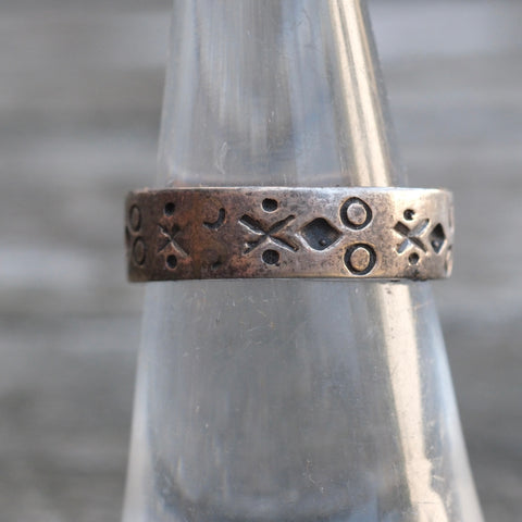 Vintage Sterling Silver Band 6