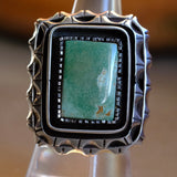 Vintage Sterling Turquoise Ring 6.75
