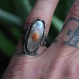 Vintage Sterling Blister Pearl Ring 5