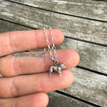 Vintage Sterling Bulldog Necklace