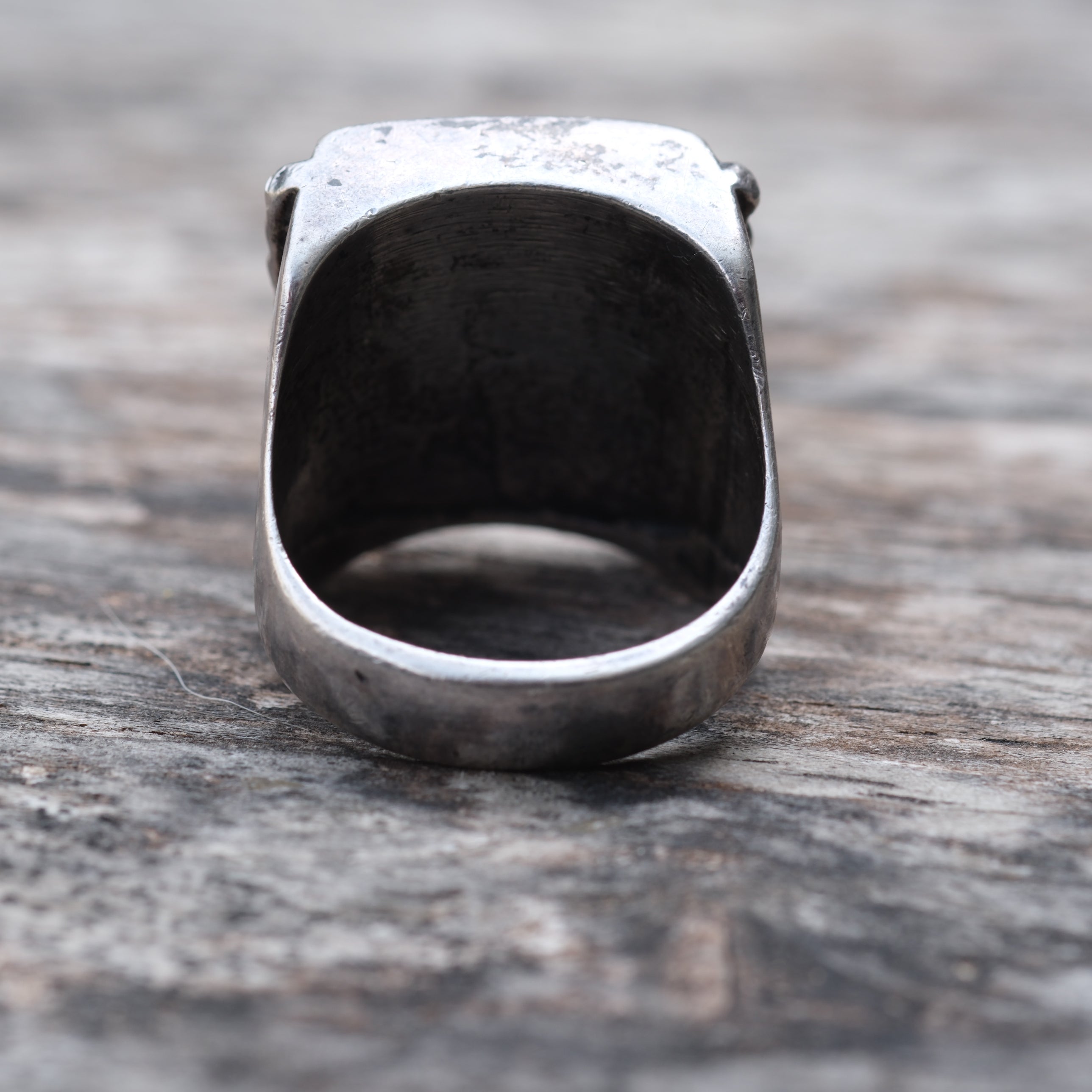 Vintage Sterling Turquoise and Coral Inlay Ring 12
