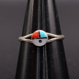 Vintage Sterling Zuni Inlay Ring 7.75